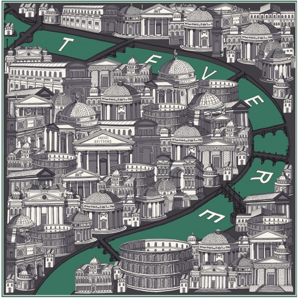 Inoui Editions šilko ir modalo skara ROMA GREEN